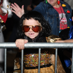 This Elvis-inspired child loved the Lighting Ceremony!