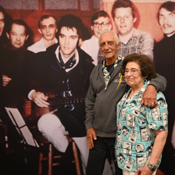 Gene Chrisman posed with fans after the show.