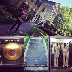 Canadian big band singer, songwriter and actor Michael Bublé took his family on tour of Graceland on July 30, 2014.