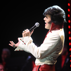 Taylor Rodriguez, 21, won the Ultimate Elvis Tribute Artist Contest.